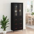 vidaXL Vysoký kabinet so policou 2 ks Čierny dub 69,5 x 34 x 180 cm