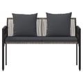 vidaXL Záhradné lavičky 2 -Seater 116 x 56 x 75 cm polyratan