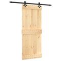 vidaXL Posuvné dvere 85 x 210 cm Masívne borovicové drevo (neupravené)