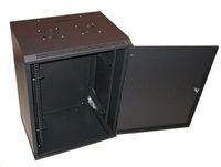 XtendLan 19" nástěnný rozvaděč 9U 600x450, nosnost 60kg, plné dveře, svařovaný,proti vykradení,černý