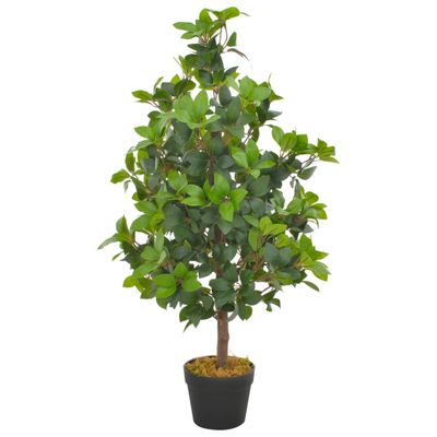 vidaXL Umelá rastlina vavrín s kvetináčom zelená 90 cm