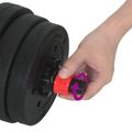 vidaXL 2-v-1 set činiek a činky 20 kg Čierna a červená