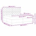 vidaXL Posteľ s pružinovým rámom Krémová 200 x 200 cm látka