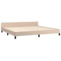 vidaXL Posteľný rám s čelom bez matraca kapučínový 200x200 cm