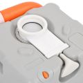 vidaXL Prenosné kempingové WC šedo-biele 22+12 l HDPE