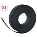 vidaXL Záhradné obruby 2 ks čierne 10 m 10 cm polyetylén
