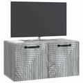 vidaXL Nástenná TV skrinka Nástenný Sivá sonoma 59,5 x 31 x 30 cm