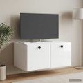 vidaXL Nástenná TV skrinka 59,5 x 41 x 30 cm Biela s vysokým leskom