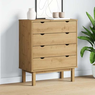 vidaXL Skrinka so zásuvkami OTTA 76,5x39,5x90 cm, borovica