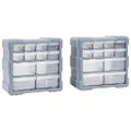 vidaXL Organizéry s 12 zásuvkami 2 ks 26,5x16x26 cm