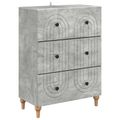 vidaXL Zásuvkový kabinet Betónovo sivá 66 x 34,5 x 90 cm