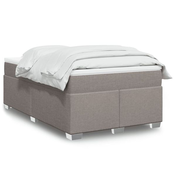 vidaXL Boxspring posteľ s matracom sivohnedý 120x200 cm látka