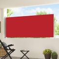 vidaXL Zaťahovacia bočná markíza na terasu 117x514 cm, červená