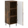 vidaXL Servírovacia skriňa Dymový dub 33 x 34,5 x 89,5 cm