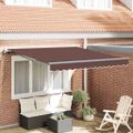 vidaXL Automaticky zaťahovacia markíza hnedá 300x250 cm