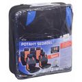 Potahy sedadiel sada 9ks SPORT modré AIRBAG