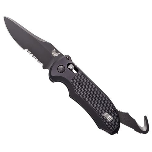 Benchmade 9170SBK AUTO TRIAGE automatický taktický nôž 9 cm, celočierna, hliník