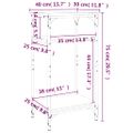 vidaXL Bočný stolík dymový dub 40x30x75 cm spracované drevo