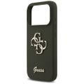 Puzdro Guess Silicone Big 4G Script pre iPhone 17 Pro Max khaki