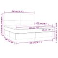 vidaXL Posteľný rám boxsping s matracom tmavozelený 200x200 cm zamat