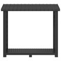 vidaXL Regál na palivové drevo 114 x 46 x 101 cm PP Antracitová