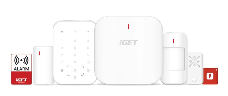 iGET SECURITY M6-4G Premium - Inteligentný zabezpečovací systém 4G/WiFi/LAN alarm, Android, iOS