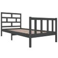 vidaXL Posteľný rám, sivý, borovicový masív 90x190 cm, jednolôžko