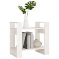 vidaXL Knižnica/deliaca stena biela 60x35x57 cm masívna borovica