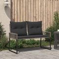 vidaXL Vonkajšia lavička 2 -Seater 4 ks 110 x 59 x 82 cm polyratan