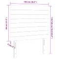 vidaXL Čelo postele s LED ružové 100x5x118/128 cm zamat