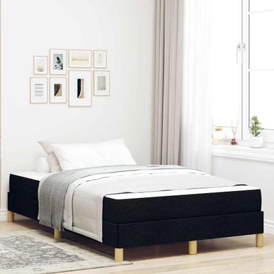 vidaXL Posteľ s pružinovým rámom s matracmi Čierna 120 x 200 cm látka