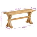 vidaXL Lavička 110x35x45 cm masívne mangovníkové drevo