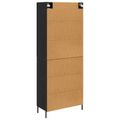 vidaXL Highboard Čierny dub 69,5 x 34 x 180 cm Kompozitné drevo