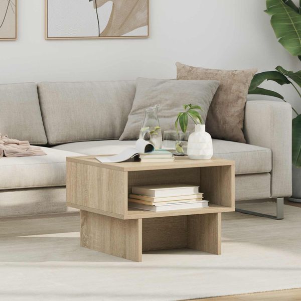 vidaXL Konferenčný stolík Sonoma dub 48 x 46 x 35 cm Kompozitné drevo