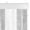 vidaXL Záves proti hmyzu z chenille Svetlo šedá a biela 90 x 220 cm
