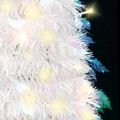 vidaXL Umelý vianočný stromček vyskakovací 150 LED biely 180 cm