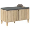 vidaXL Predsieňová lavica s vankúšom Sonoma dub 80 x 38 x 46 cm