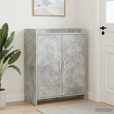 vidaXL Skriňa na topánky s úložiskom Betónovo sivá 73,5 x 36 x 92 cm