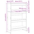 vidaXL Knižnica 80 x 30 x 121 cm Kompozitné drevo Čierny dub