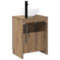 vidaXL Sada kúpeľňového nábytku Dub artisan Kompozitné drevo