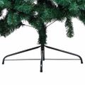 vidaXL Osvetlený umelý polovičný vianočný stromček+gule, zelený 120 cm