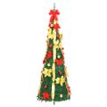 vidaXL Umelý vianočný stromček vyskakovací 50 LED zelený 120 cm