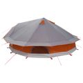 vidaXL Tipi stan 20-miestny Šedá a oranžová Polyester a oceľ