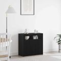 vidaXL Servírovacia skriňa Čierny dub 80 x 35 x 75 cm Kompozitné drevo