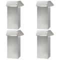 vidaXL Slimáková ohrada 4 ks 13,5 x 13,5 x 25 cm Nehrdzavejúca oceľ