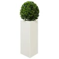 vidaXL Záhradné kvetináče 2 ks biele trojuholník 40x34,5x75 cm oceľ