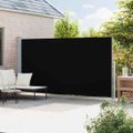 vidaXL Zaťahovacia bočná markíza na terasu 200x514 cm čierna