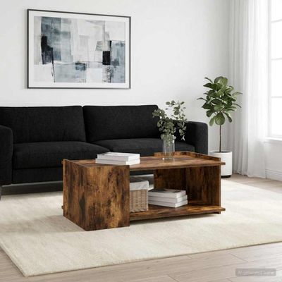 vidaXL Konferenčný stolík Dymový dub 90 x 50 x 33 cm Kompozitné drevo