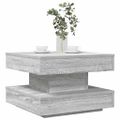 VidaXL Konferenčný stolík otočný o 360stupňov sivý sonoma 50x50x34,5cm