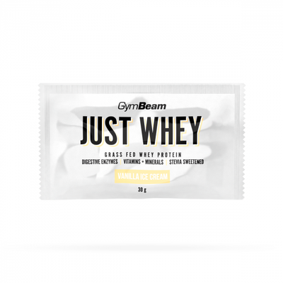 Just Whey Grass-Fed Protein – GymBeam, vanilková zmrzlina, 30 g